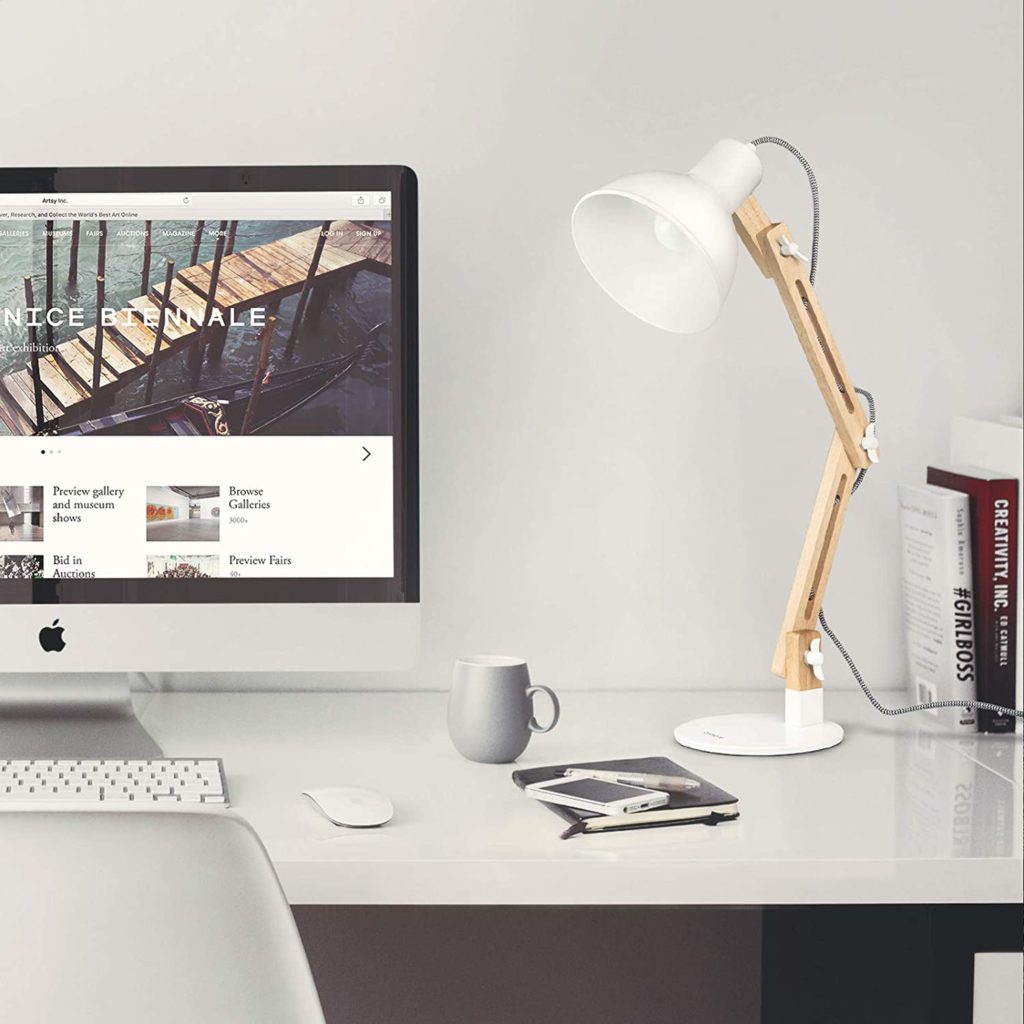 Tomons Swing Arm Desk Lamp for productivity desk setup