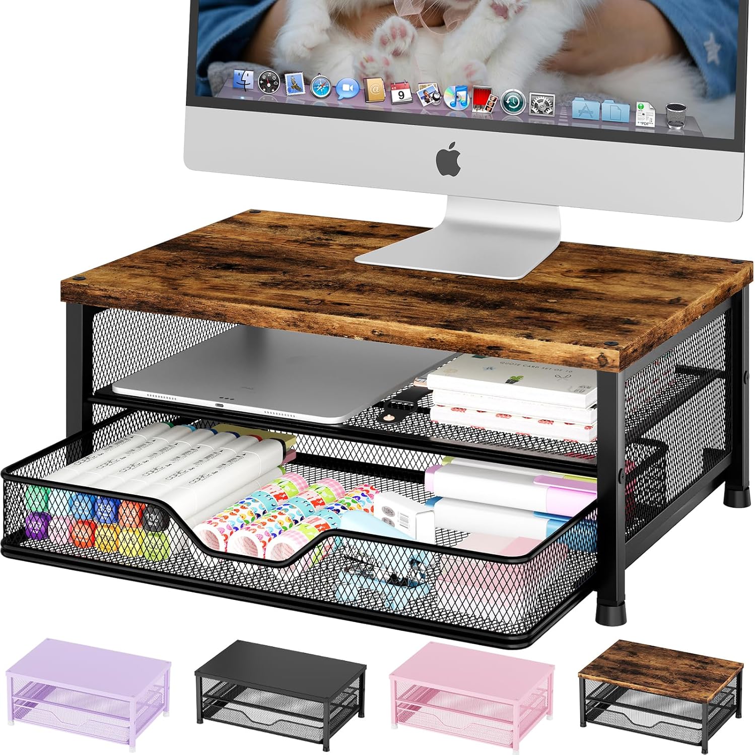 OPNICE Wood Computer Monitor Stand Riser